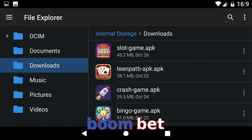 Main screen of Boom Bet gameapk page for PK players