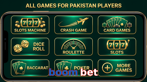 Main screen of Boom Bet games page for PK players