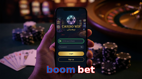 Main screen of Boom Bet login page for PK players